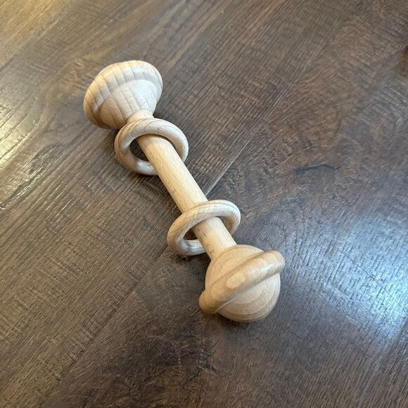 Other - Wooden Baby Rattle Toy – Natural Montessori Style (New Without Tags